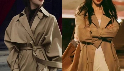 秋天经典款的卡其色风衣，收藏这几个搭配技巧，轻松穿出高级感
